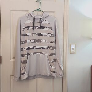 Nike, men's, hoodie, dri-fit, Size L, gray with camo print